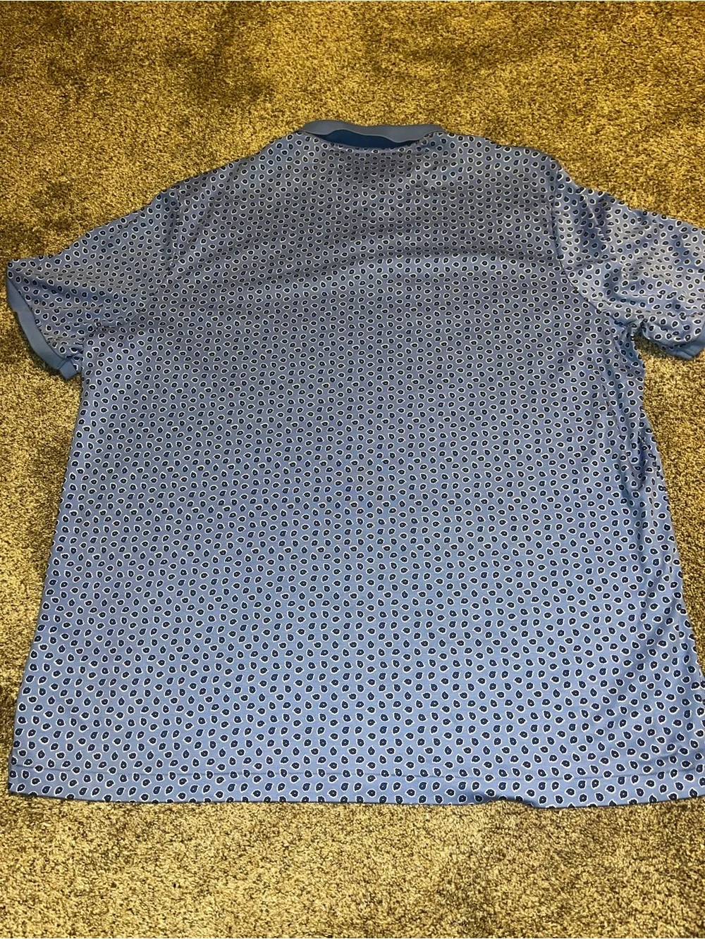 Polo by Ralph Lauren Men's Blue Graphic Knit Polo Shirt w/ Logo - XXL Euc